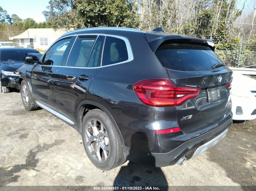 2021 BMW X3 XDRIVE30E VIN: 5UXTS1C06M9D79162