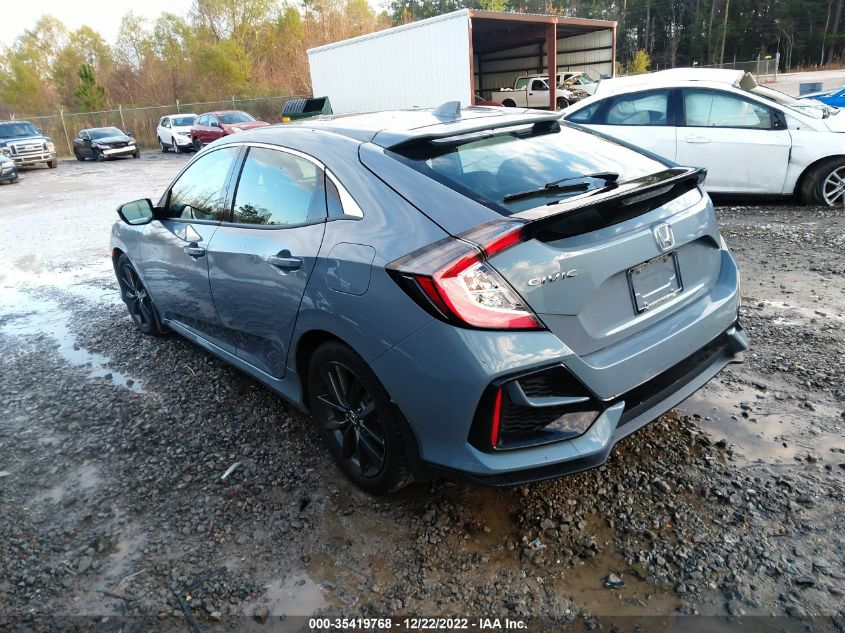 2021 HONDA CIVIC HATCHBACK EX VIN: SHHFK7H65MU212792