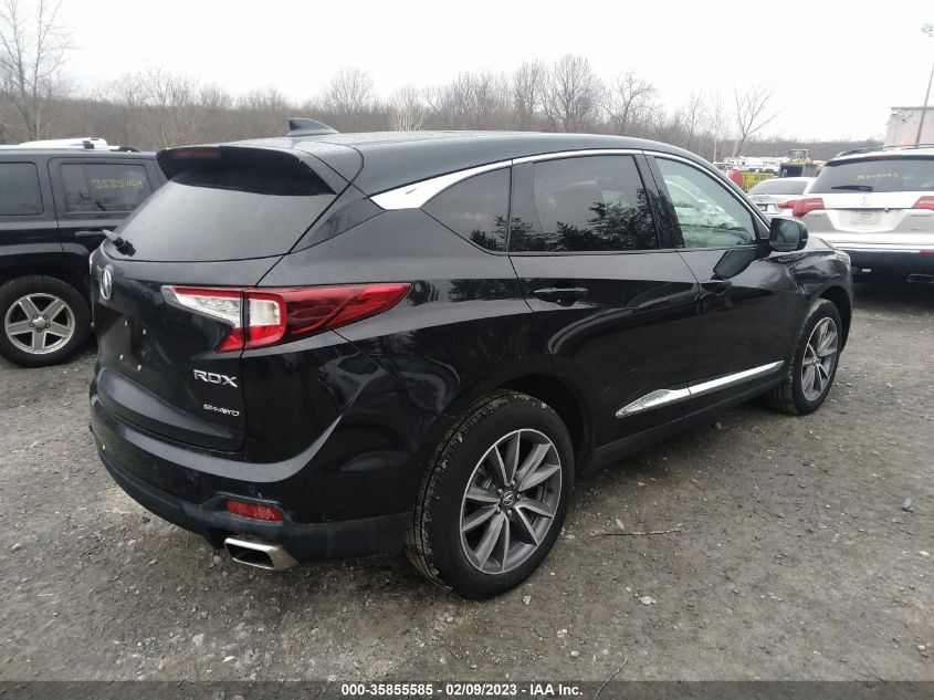 2022 ACURA RDX W/TECHNOLOGY PACKAGE VIN: 5J8TC2H57NL010645