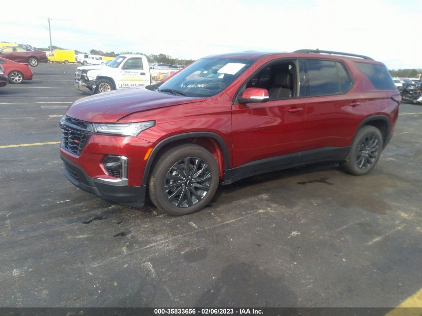 2022 CHEVROLET TRAVERSE RS VIN: 1GNERJKWXNJ158051