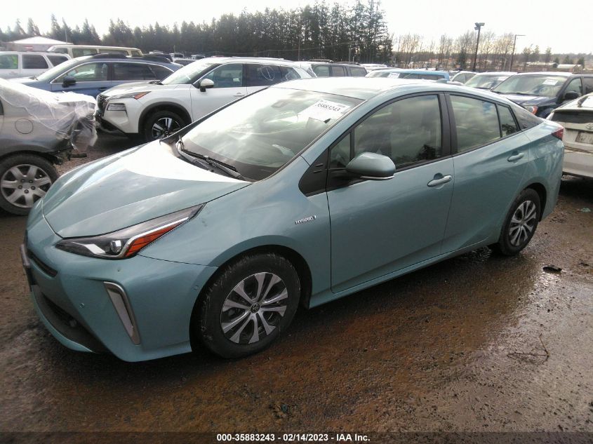 2022 TOYOTA PRIUS LE/XLE/NIGHTSHADE VIN: JTDL9MFU0N3034918