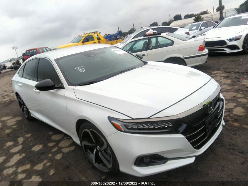 2021 HONDA ACCORD SEDAN SPORT SE VIN: 1HGCV1F41MA025263