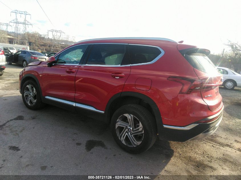 2021 HYUNDAI SANTA FE SEL VIN: 5NMS2DAJ0MH308275