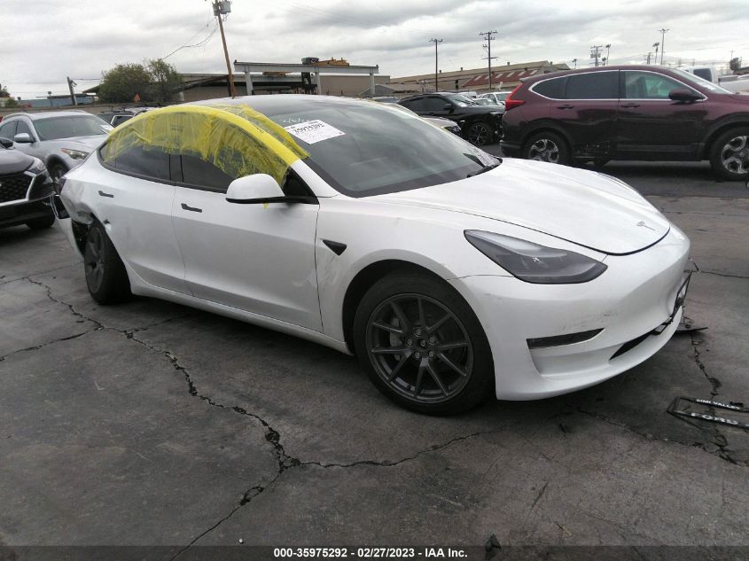 2022 TESLA MODEL 3 LONG RANGE VIN: 5YJ3E1EB8NF349429