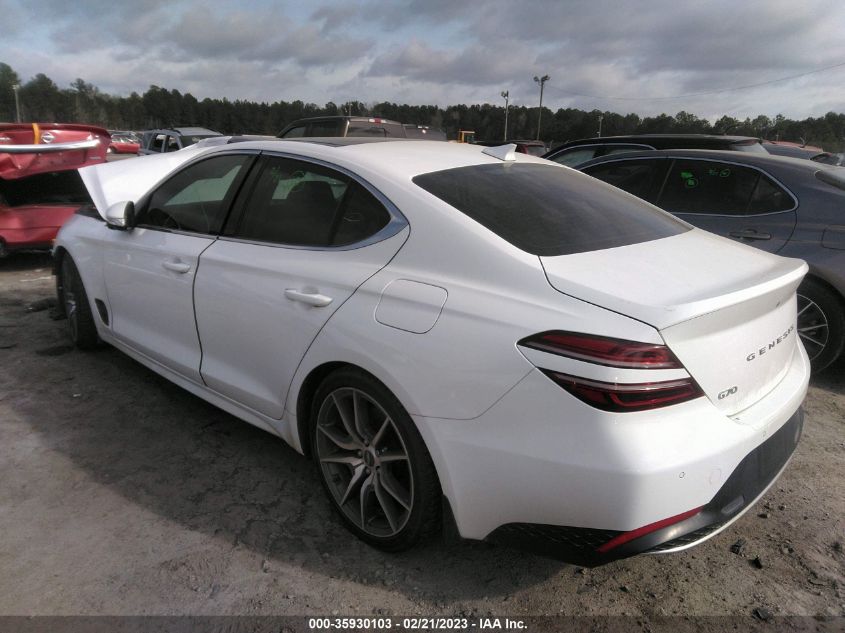2022 GENESIS G70 2.0T VIN: KMTG34TA9NU089179
