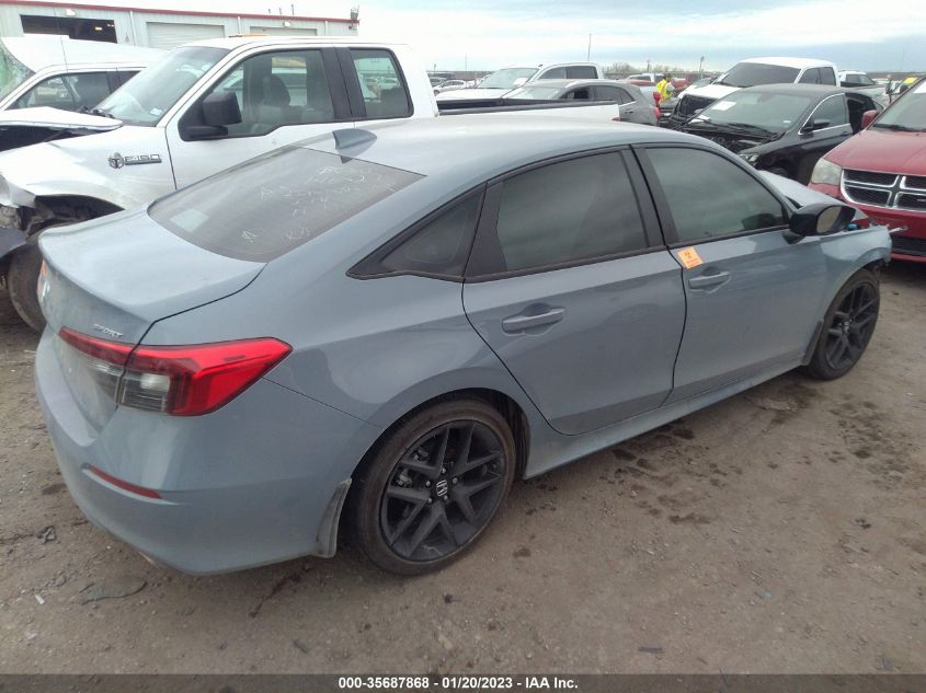2022 HONDA CIVIC SEDAN SPORT VIN: 2HGFE2F54NH539509