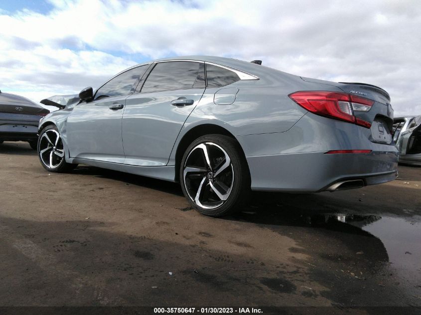 2021 HONDA ACCORD SEDAN SPORT VIN: 1HGCV1F3XMA100288