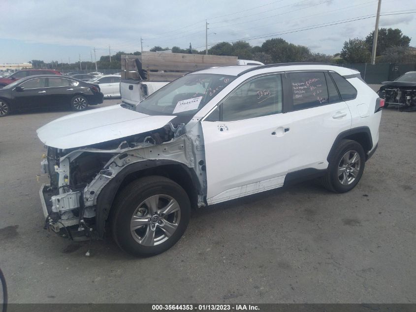 2022 TOYOTA RAV4 HYBRID XLE VIN: 2T3RWRFV4NW135255