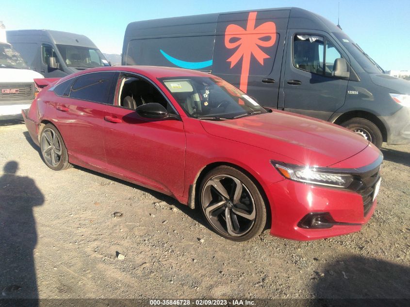 2022 HONDA ACCORD SEDAN SPORT SE VIN: 1HGCV1F47NA026810
