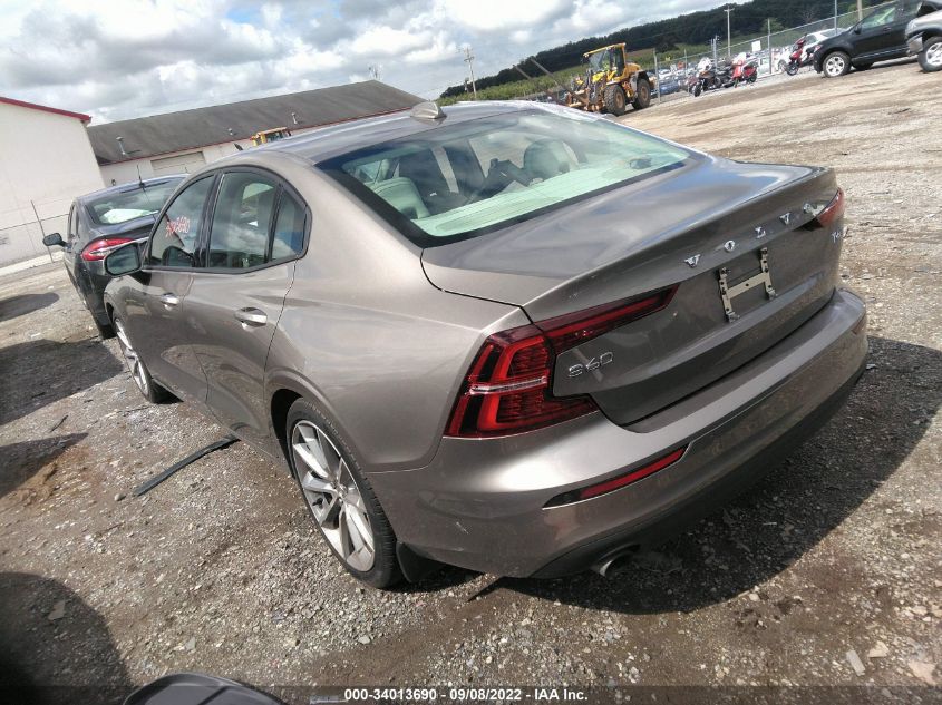 2020 VOLVO S60 MOMENTUM VIN: 7JRA22TK7LG037860