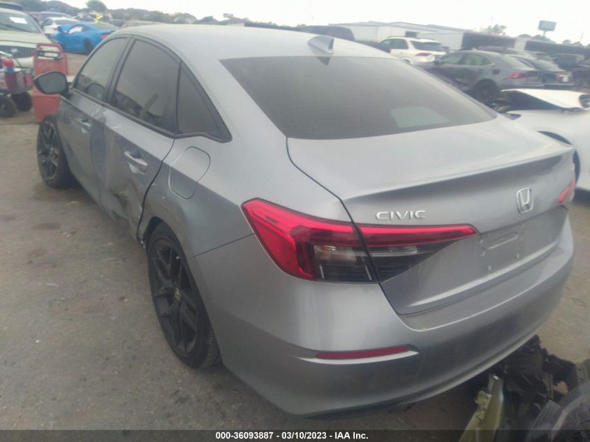 2022 HONDA CIVIC SEDAN SPORT VIN: 2HGFE2F52NH572976