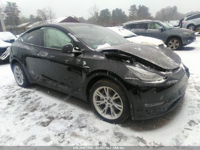 2022 TESLA MODEL Y LONG RANGE VIN: 7SAYGDEE6NF441623