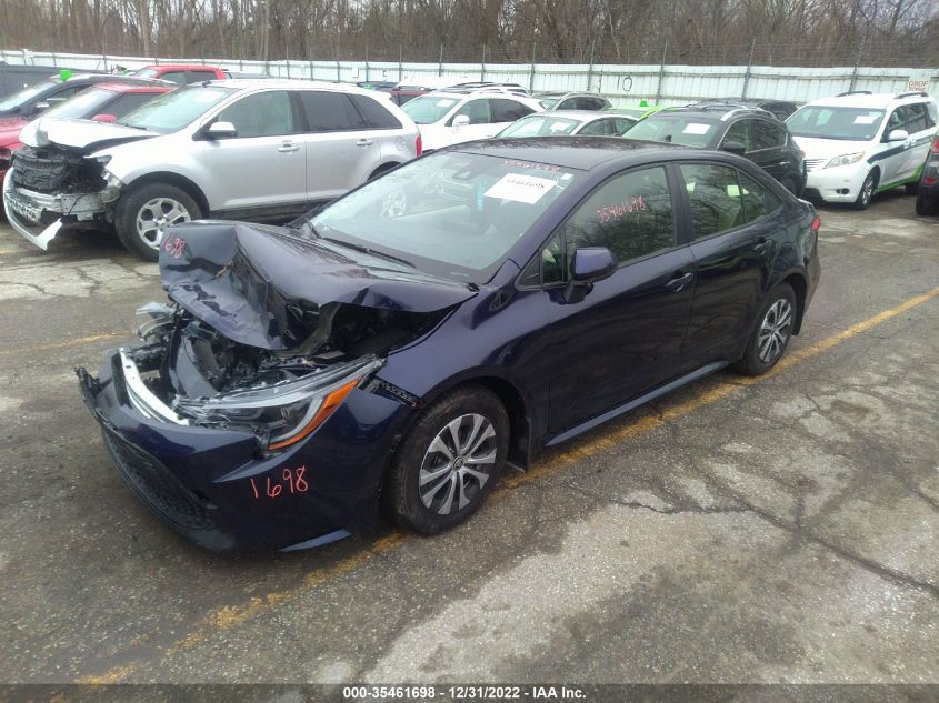 2022 TOYOTA COROLLA HYBRID LE VIN: JTDEAMDE2NJ050786