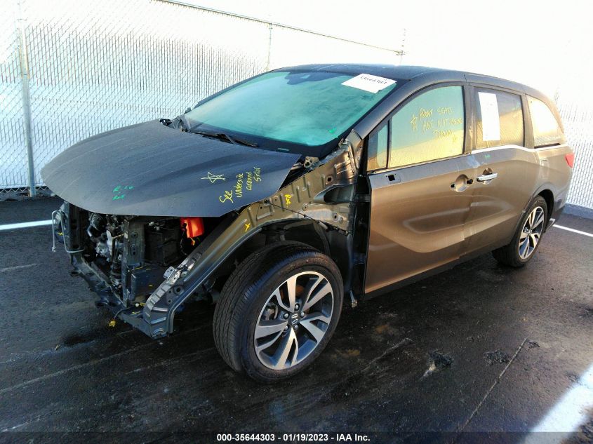 2022 HONDA ODYSSEY TOURING VIN: 5FNRL6H83NB008842