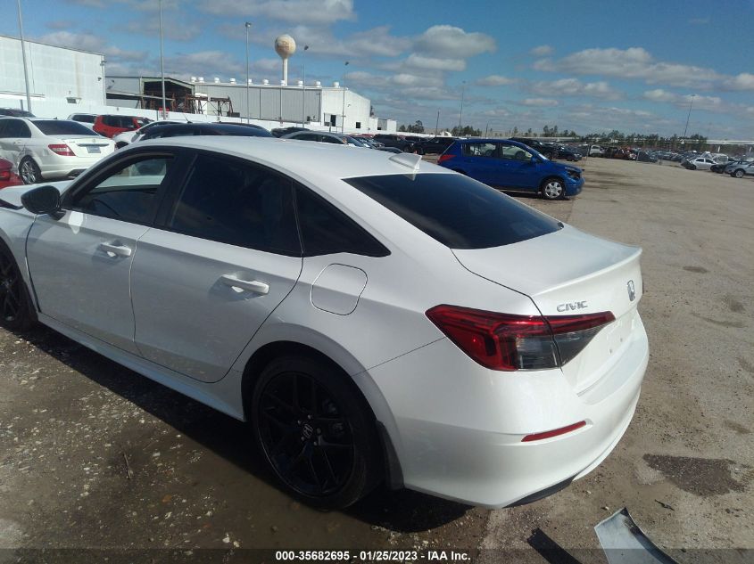 2022 HONDA CIVIC SEDAN SPORT VIN: 2HGFE2F54NH580237