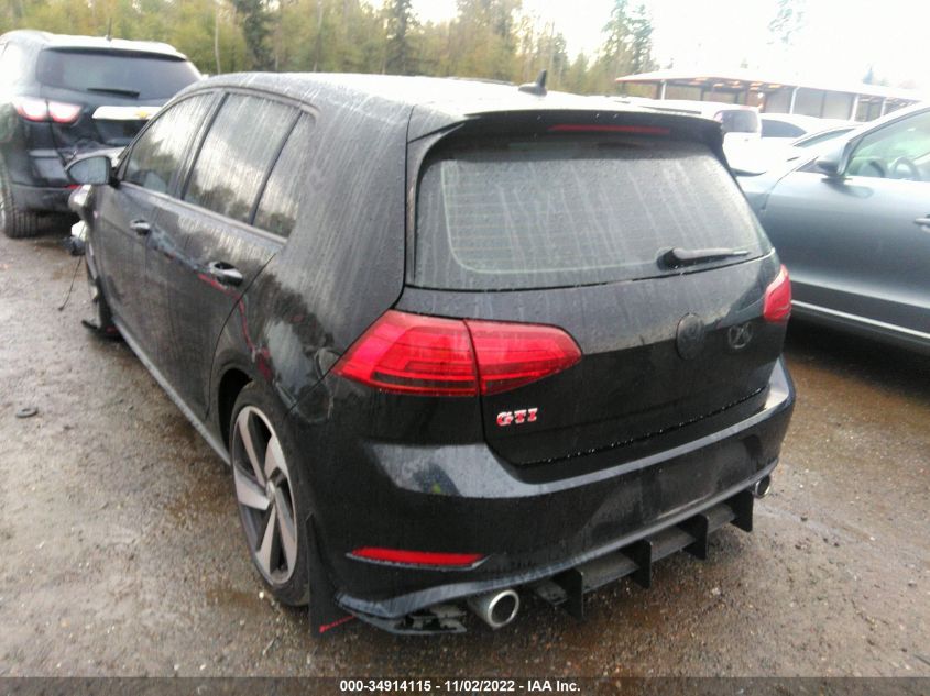 2021 VOLKSWAGEN GOLF GTI S/SE/AUTOBAHN VIN: 3VW6T7AU4MM004239