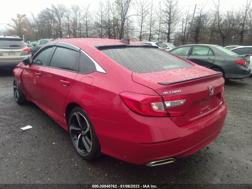 2021 HONDA ACCORD SEDAN SPORT VIN: 1HGCV1F3XMA017251