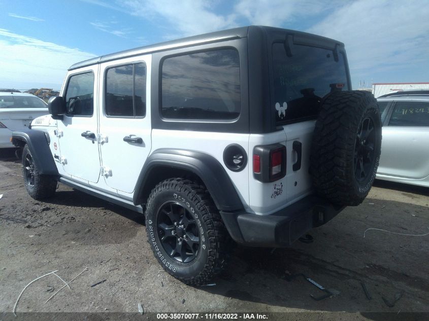 2020 JEEP WRANGLER UNLIMITED WILLYS VIN: 1C4HJXDN5LW170063