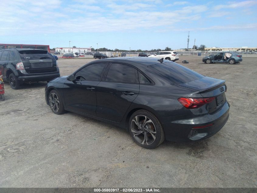 2022 AUDI A3 SEDAN PREMIUM VIN: WAUGUDGY2NA098758