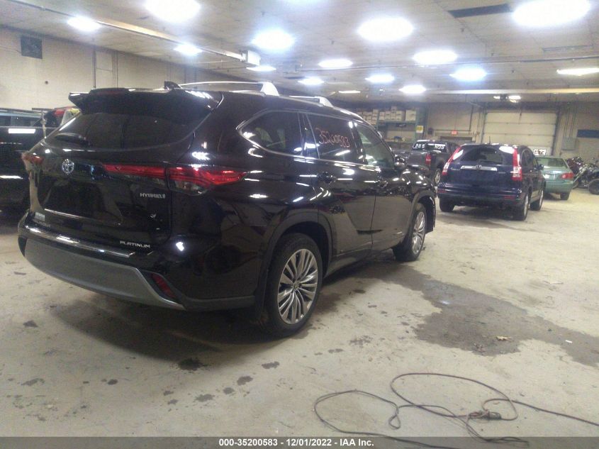 2022 TOYOTA HIGHLANDER HYBRID PLATINUM VIN: 5TDEBRCH6NS089504