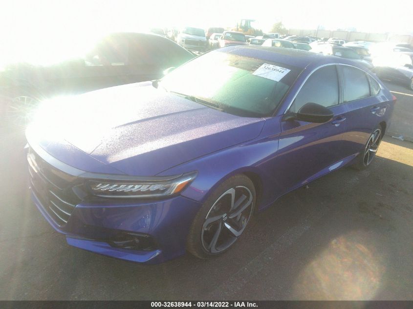 2021 HONDA ACCORD SEDAN SPORT VIN: 1HGCV2F34MA012780