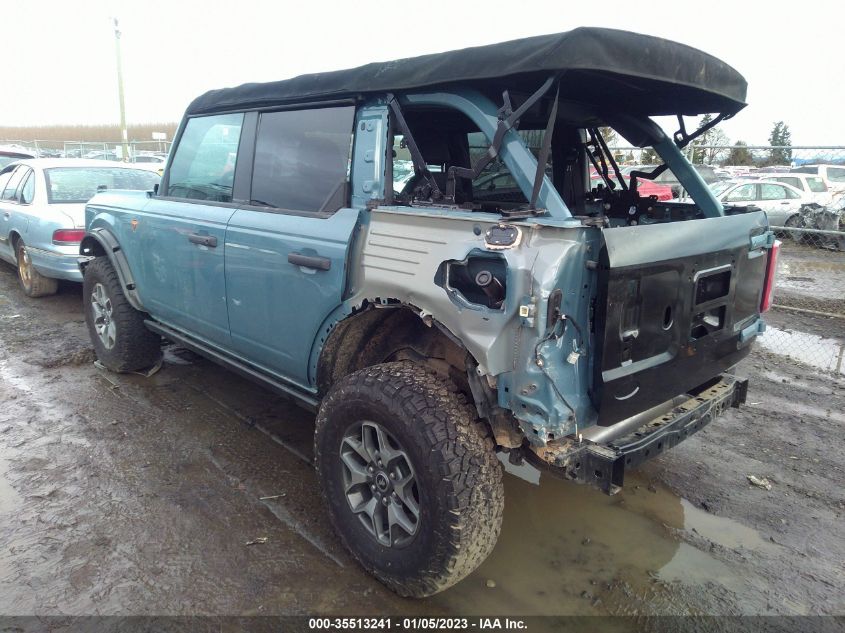 2022 FORD BRONCO BASE/BIG BEND VIN: 1FMEE5DH3NLA75779