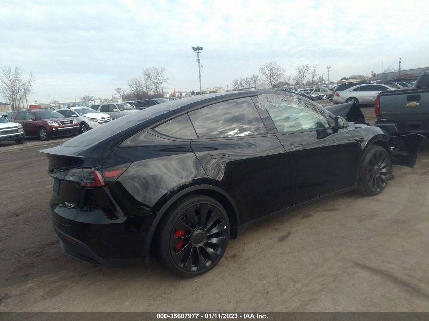 2022 TESLA MODEL Y PERFORMANCE VIN: 7SAYGDEF2NF399962