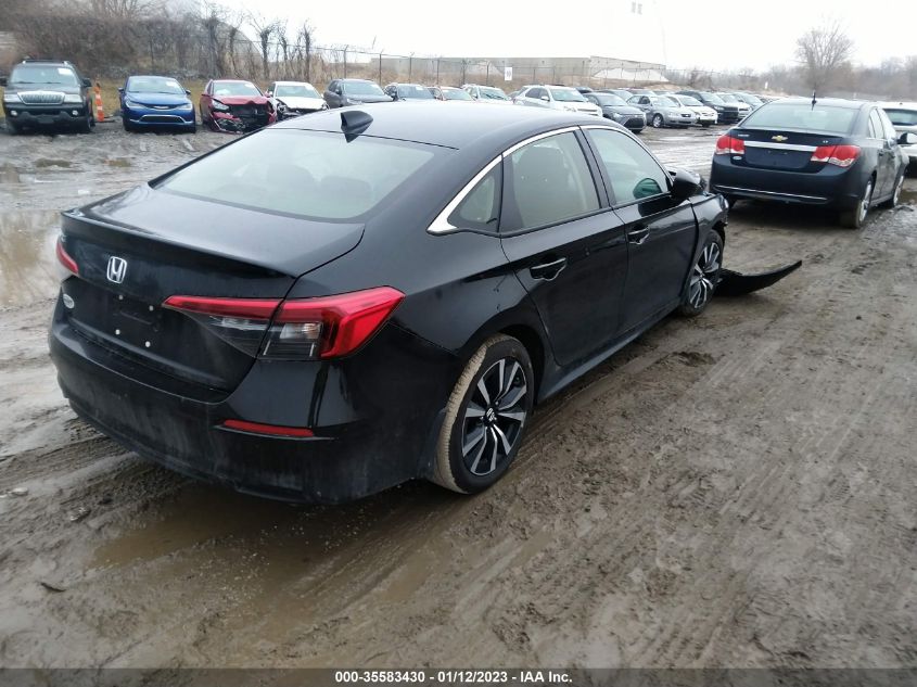 2022 HONDA CIVIC SEDAN EX VIN: JHMFE1F75NX000563