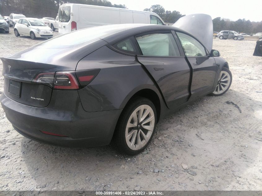 2022 TESLA MODEL 3 LONG RANGE VIN: 5YJ3E1EB1NF304915
