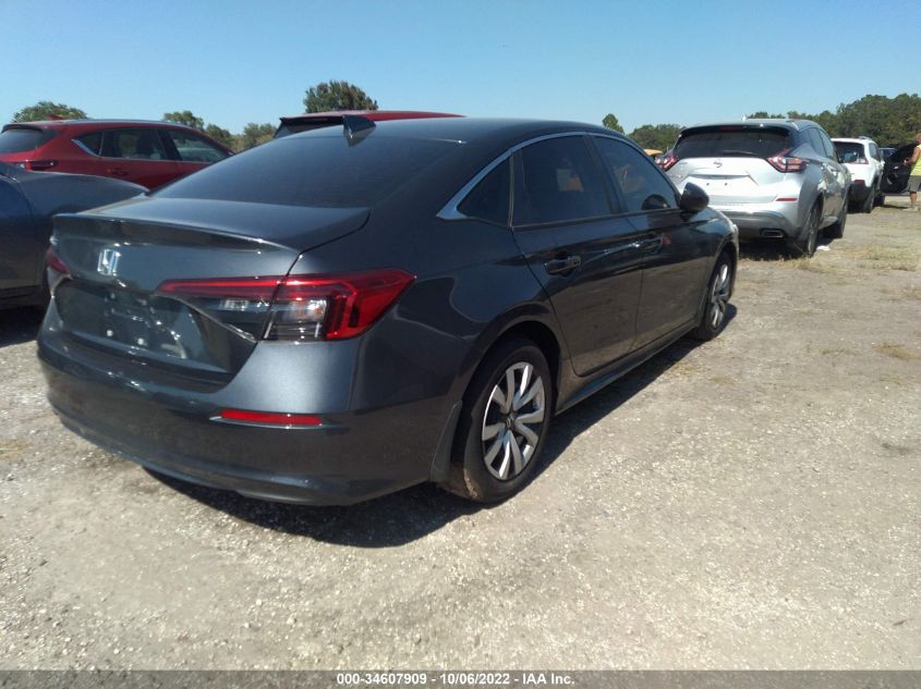 2022 HONDA CIVIC SEDAN LX VIN: 2HGFE2F24NH549026