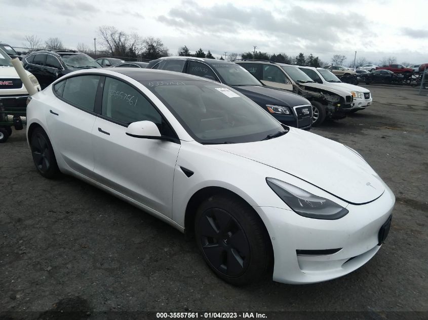 2022 TESLA MODEL 3 LONG RANGE VIN: 5YJ3E1EB5NF118651