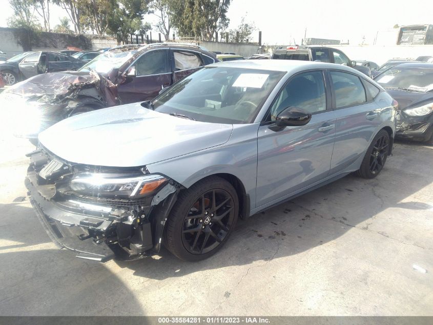 2022 HONDA CIVIC HATCHBACK SPORT VIN: 19XFL2H85NE020041