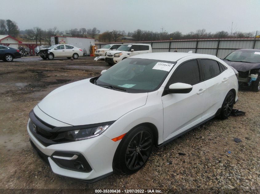 2021 HONDA CIVIC HATCHBACK SPORT VIN: SHHFK7H43MU207847