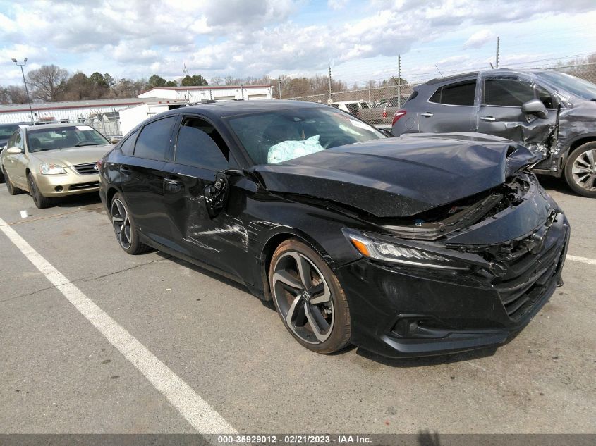2022 HONDA ACCORD SEDAN SPORT VIN: 1HGCV2F39NA000545