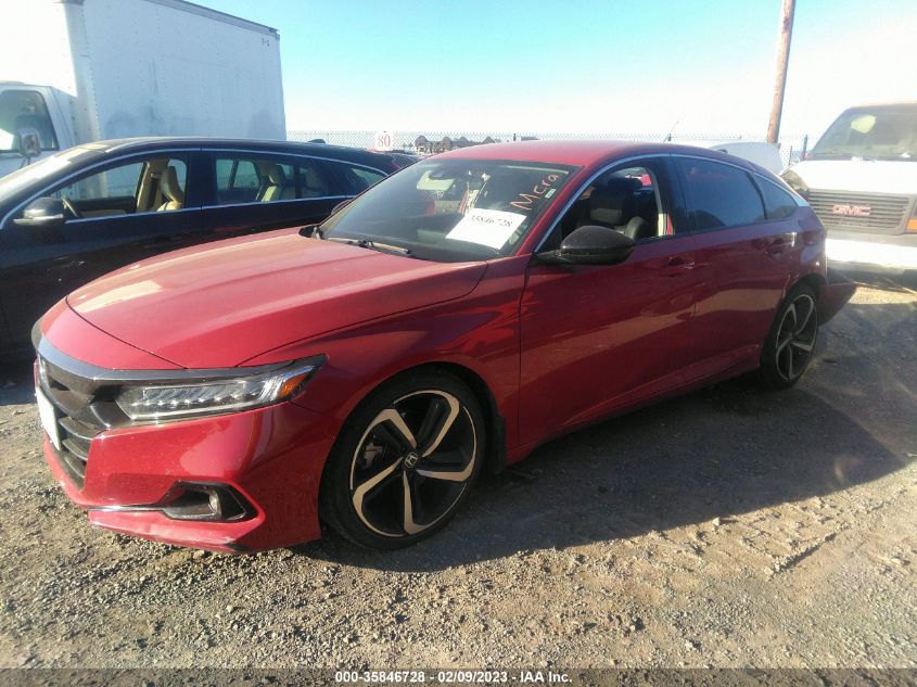2022 HONDA ACCORD SEDAN SPORT SE VIN: 1HGCV1F47NA026810