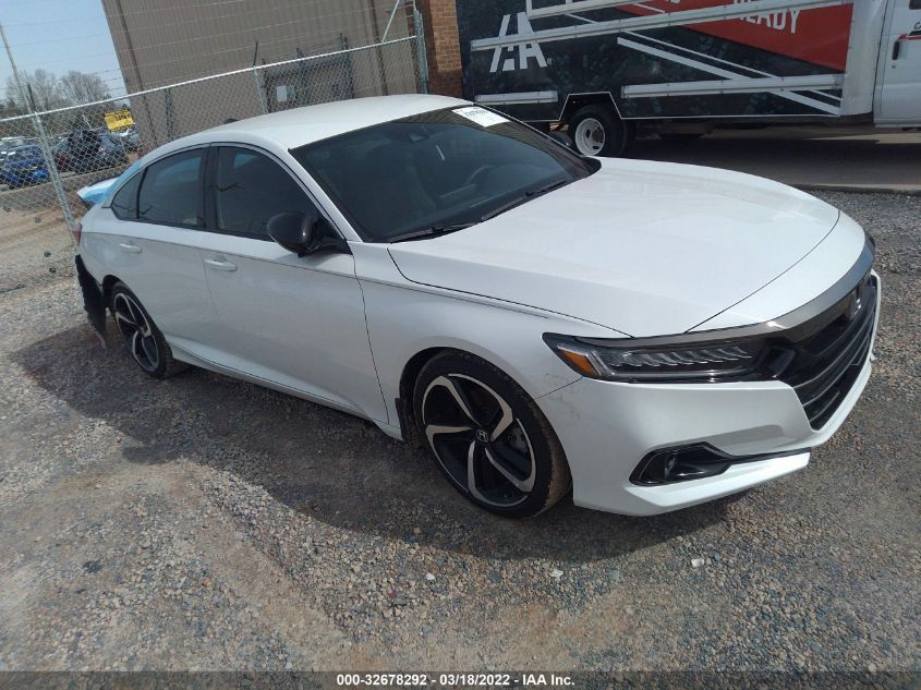 2021 HONDA ACCORD SEDAN SPORT VIN: 1HGCV1F34MA105793