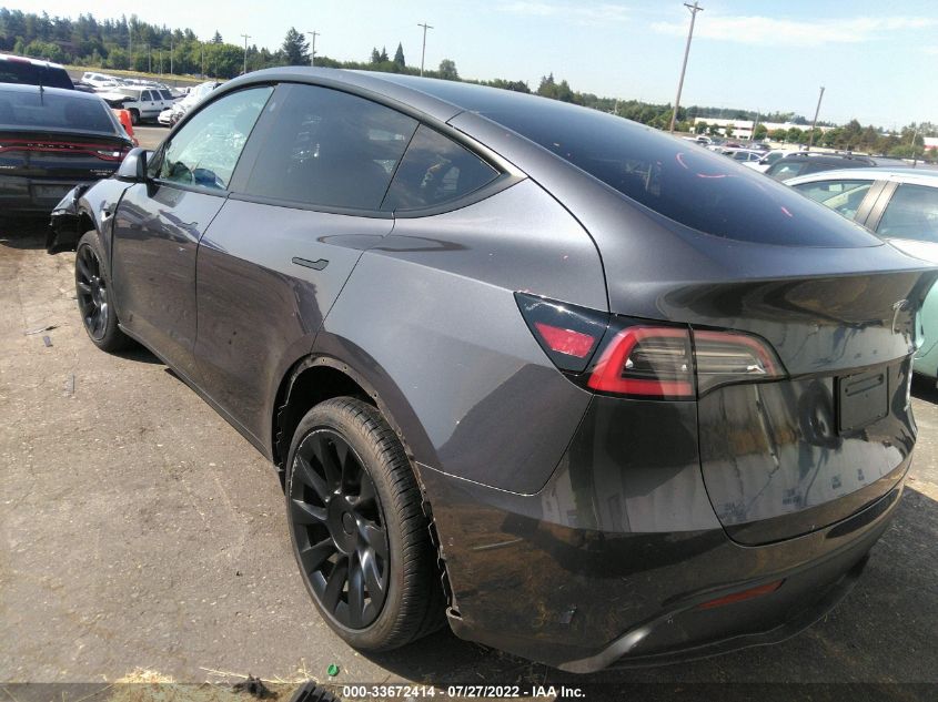 2021 TESLA MODEL Y LONG RANGE VIN: 5YJYGDEE6MF138854