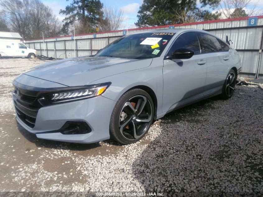 2022 HONDA ACCORD SEDAN SPORT VIN: 1HGCV1F33NA064512