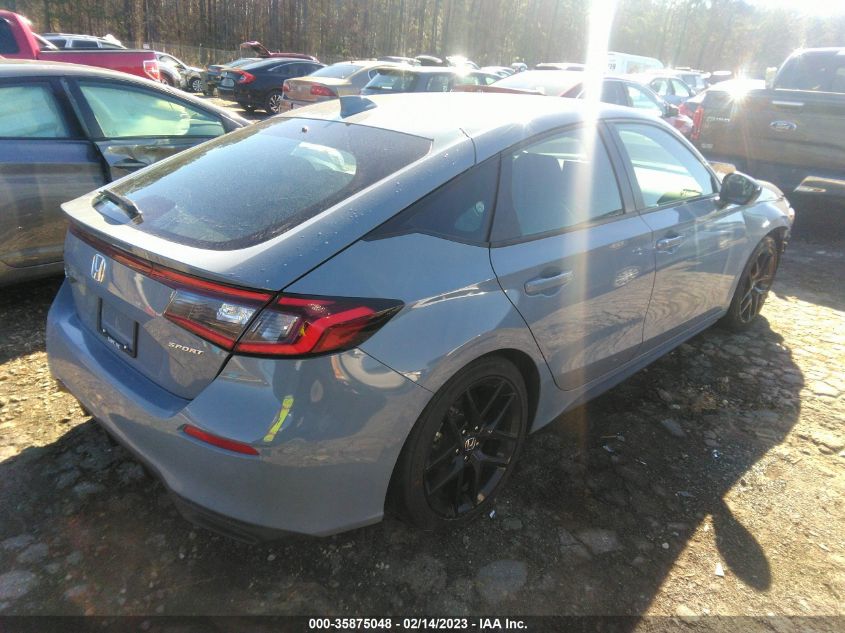 2022 HONDA CIVIC HATCHBACK SPORT VIN: 19XFL2H86NE002812