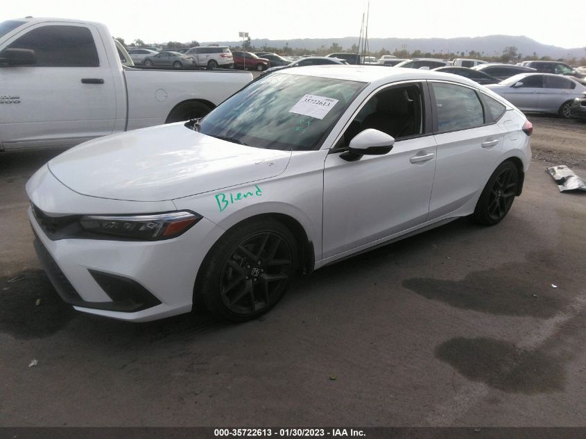 2022 HONDA CIVIC HATCHBACK SPORT TOURING VIN: 19XFL1H88NE020870