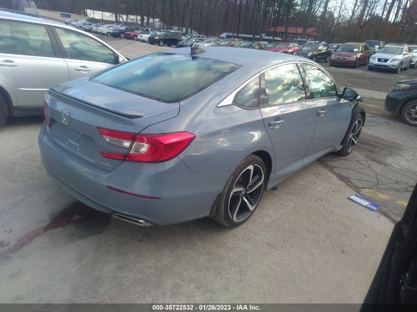 2022 HONDA ACCORD SEDAN SPORT VIN: 1HGCV1F33NA104099