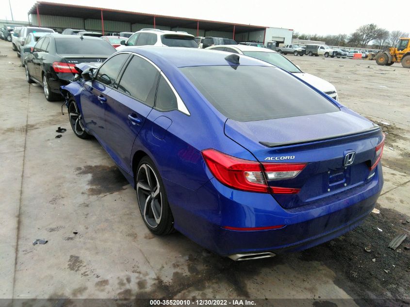 2022 HONDA ACCORD SEDAN SPORT VIN: 1HGCV1F36NA052144