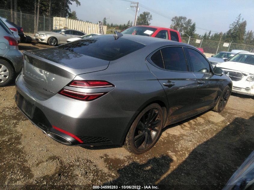 2022 GENESIS G70 3.3T VIN: KMTG54TE3NU098635