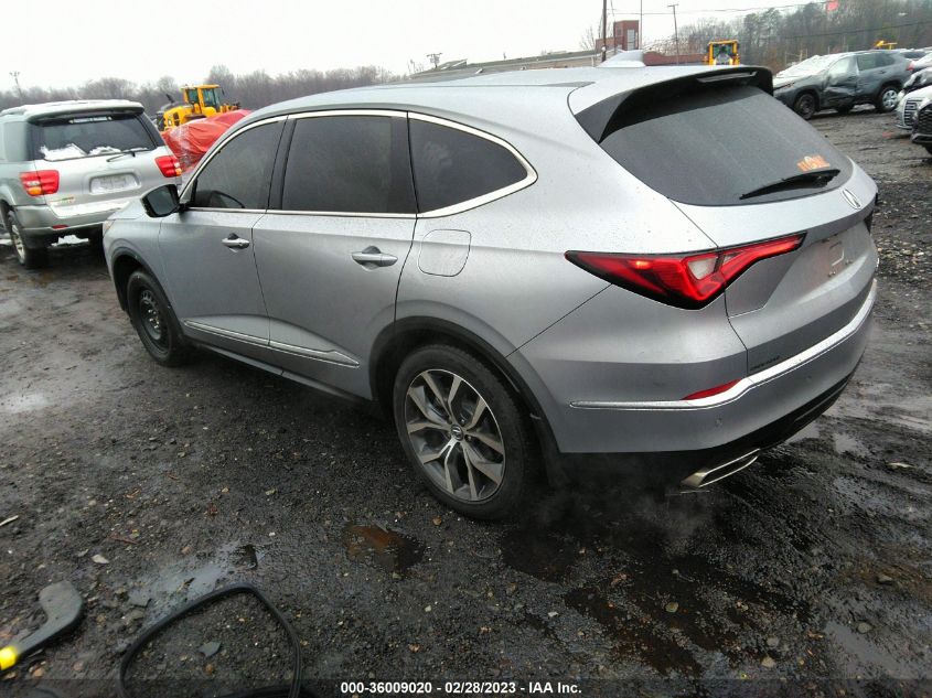 2022 ACURA MDX W/TECHNOLOGY PACKAGE VIN: 5J8YE1H49NL010776