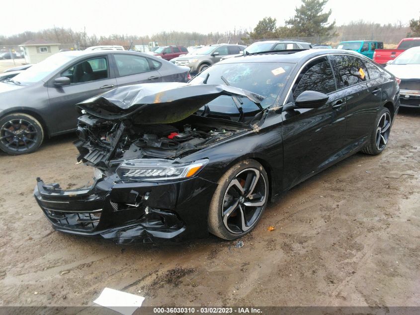 2022 HONDA ACCORD SEDAN SPORT VIN: 1HGCV2F37NA007199