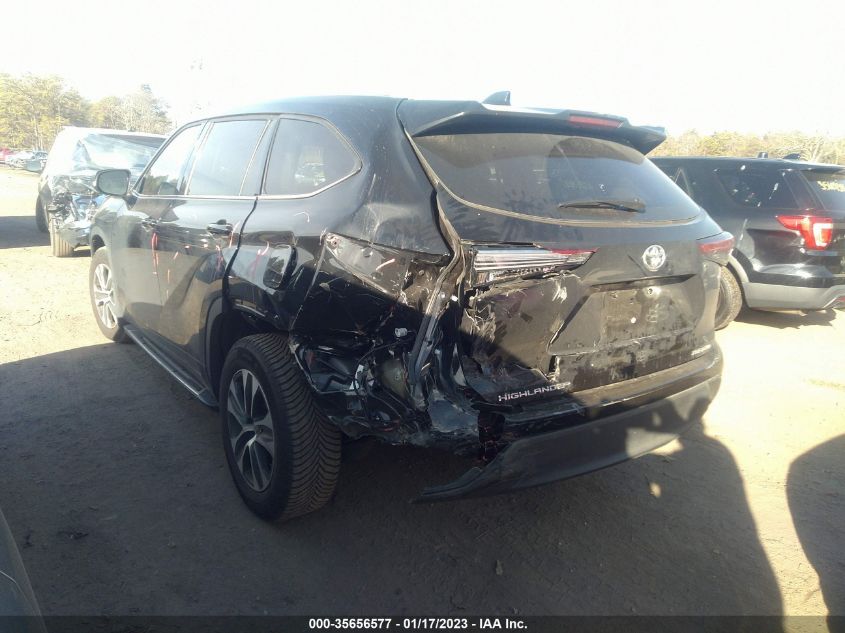 2021 TOYOTA HIGHLANDER XLE VIN: 5TDGZRBH3MS160100