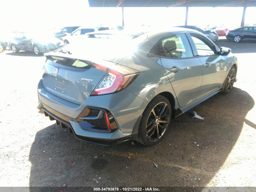 2021 HONDA CIVIC HATCHBACK SPORT VIN: SHHFK7H48MU228175