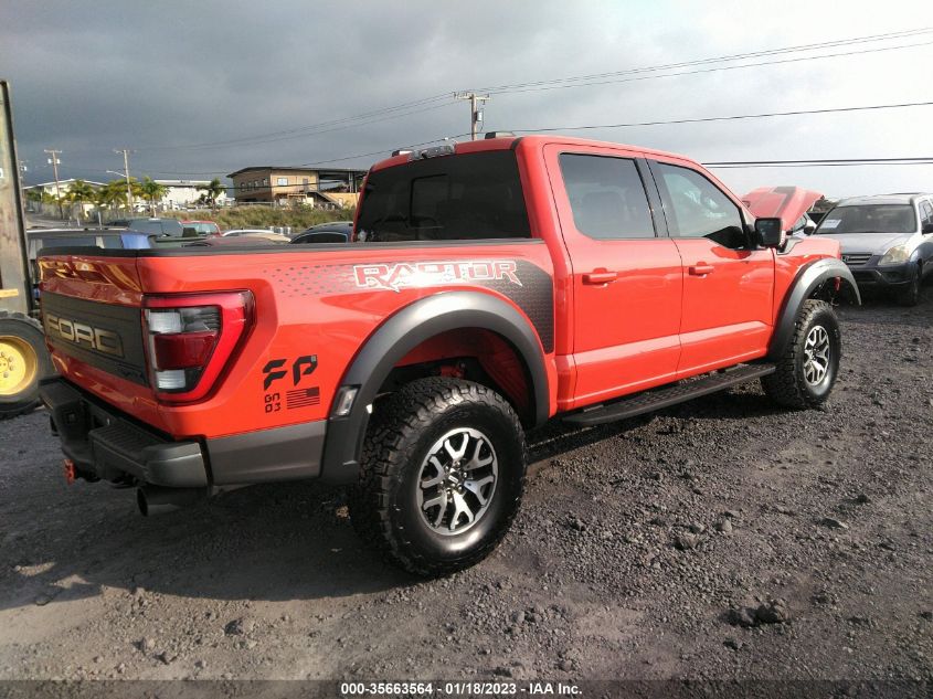 2021 FORD F-150 RAPTOR VIN: 1FTFW1RG5MFC58936
