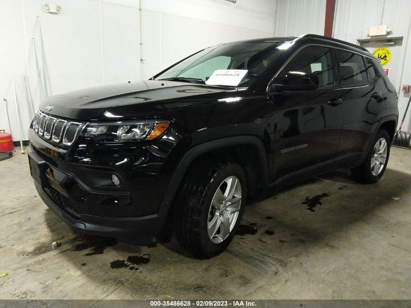 2022 JEEP COMPASS LATITUDE VIN: 3C4NJDBB1NT181791