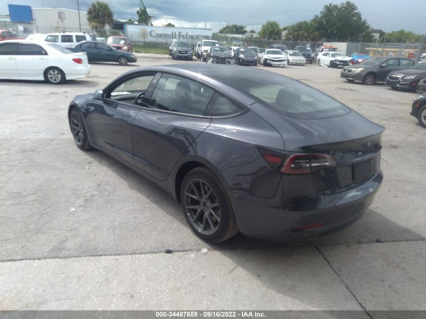 2022 TESLA MODEL 3 VIN: 5YJ3E1EA3NF101726
